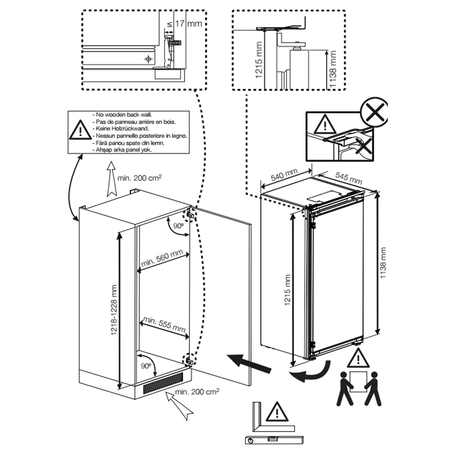 Einbau-Kühlschrank / Integrierter Kühlautomat Liter Beko BSSA210K4SN, 175