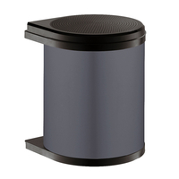 Einbau-Abfallsammler Mlleimer Hailo AS Mono 15, grau/schwarz, 15 Liter