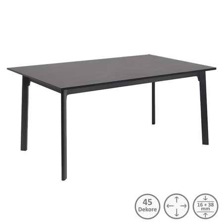 Tisch-Set: Tischgestell schwarz Nobilia Otello ATGOS | inkl. Tischplatte | versch. Gren & Dekore