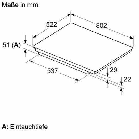 Induktions-Kochfeld / Ceranfeld Bosch PIV83KHC1E, Autark, 80 cm, 5 Zonen, Rahmenlos