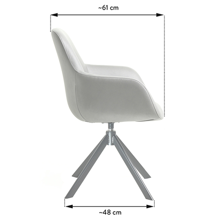Stuhl mit Armlehne / Sessel Nobilia TURN, drehbar, Kunstleder/Velours, versch. Farben